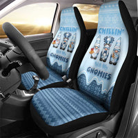 Chillin With My Gnomies Car Seat Cover Merry Christmas - Wonder Print Shop