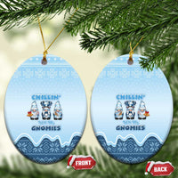 Chillin With My Gnomies Ceramic Ornament Merry Christmas - Wonder Print Shop