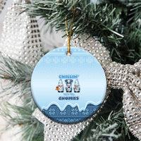 Chillin With My Gnomies Ceramic Ornament Merry Christmas - Wonder Print Shop