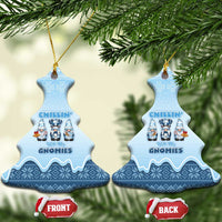 Chillin With My Gnomies Ceramic Ornament Merry Christmas - Wonder Print Shop