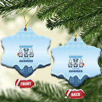 Chillin With My Gnomies Ceramic Ornament Merry Christmas - Wonder Print Shop