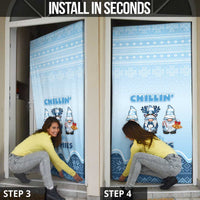 Chillin With My Gnomies Door Cover Merry Christmas - Wonder Print Shop