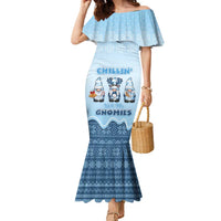 Chillin With My Gnomies Family Matching Mermaid Dress and Hawaiian Shirt Merry Christmas - Wonder Print Shop