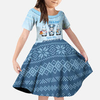 Chillin With My Gnomies Family Matching Summer Maxi Dress and Hawaiian Shirt Merry Christmas - Wonder Print Shop