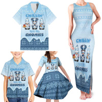 Chillin With My Gnomies Family Matching Tank Maxi Dress and Hawaiian Shirt Merry Christmas - Wonder Print Shop