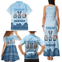Chillin With My Gnomies Family Matching Tank Maxi Dress and Hawaiian Shirt Merry Christmas - Wonder Print Shop