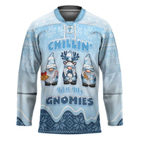 Chillin With My Gnomies Hockey Jersey Merry Christmas - Wonder Print Shop
