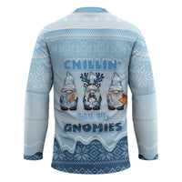 Chillin With My Gnomies Hockey Jersey Merry Christmas - Wonder Print Shop