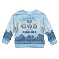 Chillin With My Gnomies Kid Ugly Christmas Sweater Merry Christmas - Wonder Print Shop