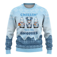 Chillin With My Gnomies Ugly Christmas Sweater Merry Christmas - Wonder Print Shop