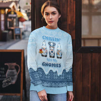 Chillin With My Gnomies Ugly Christmas Sweater Merry Christmas - Wonder Print Shop