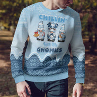 Chillin With My Gnomies Ugly Christmas Sweater Merry Christmas - Wonder Print Shop
