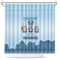 Chillin With My Gnomies Shower Curtain Merry Christmas - Wonder Print Shop