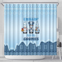 Chillin With My Gnomies Shower Curtain Merry Christmas - Wonder Print Shop
