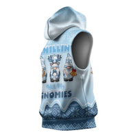 Chillin With My Gnomies Sleeveless Hoodie Merry Christmas - Wonder Print Shop