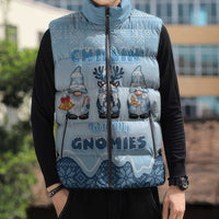 Chillin With My Gnomies Sleeveless Puffer Jacket Merry Christmas - Wonder Print Shop