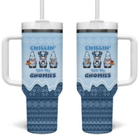 Chillin With My Gnomies Tumbler With Handle Merry Christmas - Wonder Print Shop