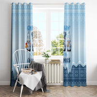 Chillin With My Gnomies Window Curtain Merry Christmas - Wonder Print Shop