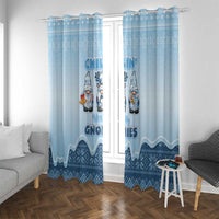 Chillin With My Gnomies Window Curtain Merry Christmas - Wonder Print Shop