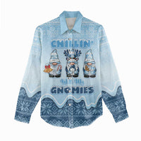 Chillin With My Gnomies Women Casual Shirt Merry Christmas - Wonder Print Shop