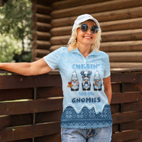 Chillin With My Gnomies Women Polo Shirt Merry Christmas - Wonder Print Shop