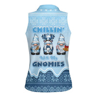 Chillin With My Gnomies Women Sleeveless Polo Shirt Merry Christmas - Wonder Print Shop