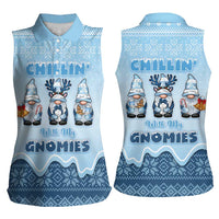 Chillin With My Gnomies Women Sleeveless Polo Shirt Merry Christmas - Wonder Print Shop