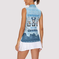 Chillin With My Gnomies Women Sleeveless Polo Shirt Merry Christmas - Wonder Print Shop