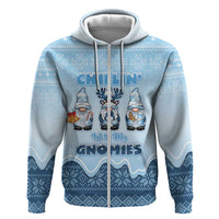 Chillin With My Gnomies Zip Hoodie Merry Christmas - Wonder Print Shop