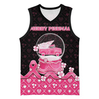 Breast Cancer Christmas Basketball Jersey Merry Pinkmas - Wonder Print Shop