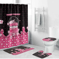 Breast Cancer Christmas Bathroom Set Merry Pinkmas - Wonder Print Shop