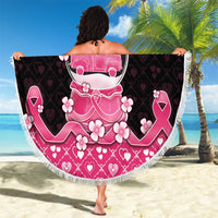 Breast Cancer Christmas Beach Blanket Merry Pinkmas - Wonder Print Shop