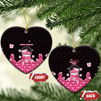 Breast Cancer Christmas Ceramic Ornament Merry Pinkmas - Wonder Print Shop
