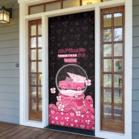 Breast Cancer Christmas Door Cover Merry Pinkmas - Wonder Print Shop