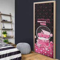 Breast Cancer Christmas Door Cover Merry Pinkmas - Wonder Print Shop