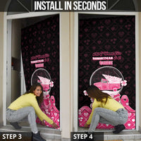 Breast Cancer Christmas Door Cover Merry Pinkmas - Wonder Print Shop
