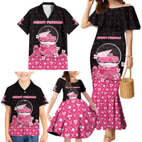 Breast Cancer Christmas Family Matching Mermaid Dress and Hawaiian Shirt Merry Pinkmas - Wonder Print Shop