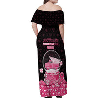 Breast Cancer Christmas Family Matching Off Shoulder Maxi Dress and Hawaiian Shirt Merry Pinkmas - Wonder Print Shop