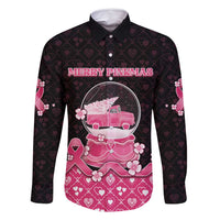 Breast Cancer Christmas Family Matching Off Shoulder Short Dress and Hawaiian Shirt Merry Pinkmas - Wonder Print Shop