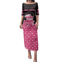 Breast Cancer Christmas Family Matching Puletasi and Hawaiian Shirt Merry Pinkmas - Wonder Print Shop