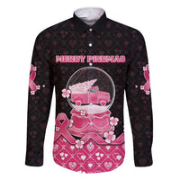 Breast Cancer Christmas Family Matching Short Sleeve Bodycon Dress and Hawaiian Shirt Merry Pinkmas - Wonder Print Shop