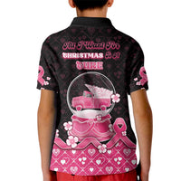 Breast Cancer Christmas Kid Polo Shirt Merry Pinkmas - Wonder Print Shop