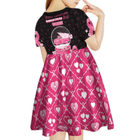 Breast Cancer Christmas Kid Short Sleeve Dress Merry Pinkmas - Wonder Print Shop