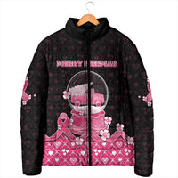 Breast Cancer Christmas Padded Jacket Merry Pinkmas - Wonder Print Shop