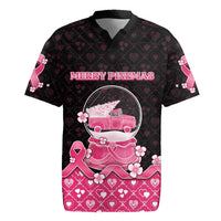 Breast Cancer Christmas Rugby Jersey Merry Pinkmas - Wonder Print Shop