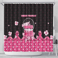 Breast Cancer Christmas Shower Curtain Merry Pinkmas - Wonder Print Shop