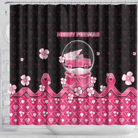 Breast Cancer Christmas Shower Curtain Merry Pinkmas - Wonder Print Shop