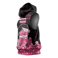 Breast Cancer Christmas Sleeveless Hoodie Merry Pinkmas - Wonder Print Shop