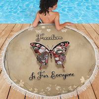 Butterfly Christmas Beach Blanket Freedom Is For Everyone - Wonder Print Shop