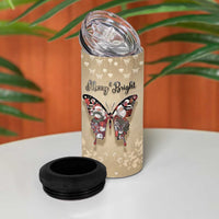 Butterfly Christmas 4 in 1 Can Cooler Tumbler Freedom Is For Everyone - Wonder Print Shop